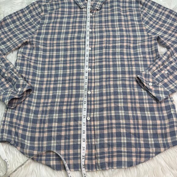Rails Wyatt Shirt Men's XL Heather Blue Coral Plaid Button Up Long Sleeve - Picture 3 of 10